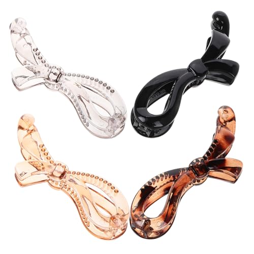 BIUDECO 4stücke Bananenclips Pferdeschwanz Haarspangen Damen Haarschmuck Clips Bananenclip Pferdeschwanzhalter Haarspangen Für Lockiges Dickes Haar von BIUDECO