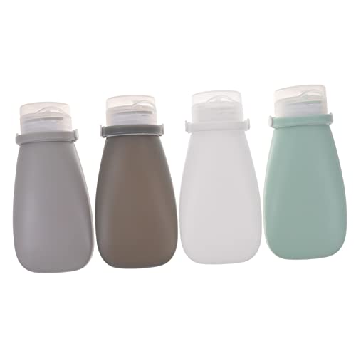 BIUDECO 4stücke Leere Reise Flaschen Aus Silikon Für Make-up Lotion Shampoo Duschgel Handcreme Praktische Quetschflaschen Zum Nachfüllen von BIUDECO