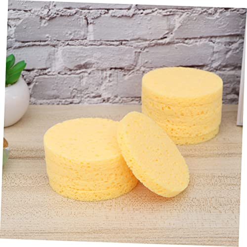 BIUDECO 5 Stück Runde Make Up Schwämme aus Hautfreundlichem Weich und Wiederverwendbar Sanftes Peeling und Porentiefe für Gesichtsreinigung und Make Up Entfernung bei Frauen Gelb von BIUDECO