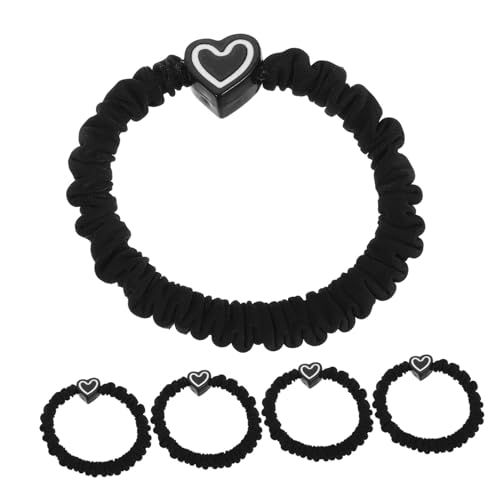 BIUDECO 5 Stück Teiliges Dicke Elastische Haarbänder mit Herzmotiv Nahtloser kein Ziehen Schwarzes Haargummi für Frauen und Mädchen Vielseitig für Sport Alltag und Styling BIUDECO 5 Stück Teiliges Dicke Elastische Haarbänder mit Herzmotiv Nahtloser kein Ziehen Schwarzes Haargummi für Frauen und Mädchen Vielseitig für Sport Alltag und Styling von BIUDECO