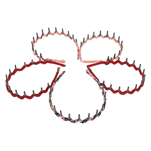 BIUDECO 5 Stück Teiliges Haarband aus Chiffon im Leopardenmuster Wellenförmige Gezahnte Haarreifen für Damen und Herren zum Waschen Gesichts für Make Up aus Zufällige Zufällige Farbe von BIUDECO