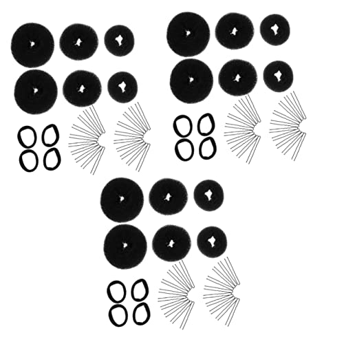 BIUDECO 6 Sets U-Mädchen-Perücke Für Ehemalige Brötchenformer Donut-Mesh DIY-Wrap U-Förmiger Shaper Yoga Mit Ring Chignon Clipbänder Werkzeugverlängerungen Flechtperücken Kinder von BIUDECO