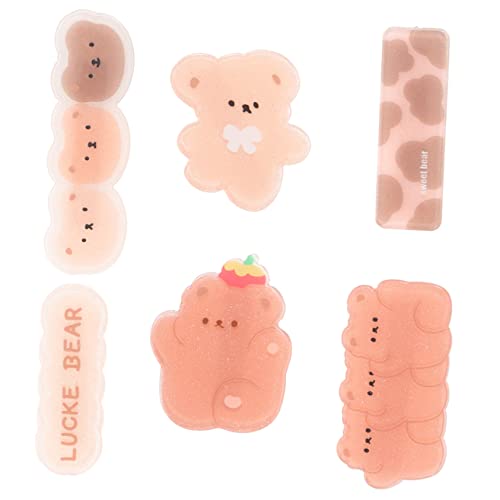 BIUDECO 6st Cartoon Bär Haarnadel Haarschmuck Für Cartoon Haarspangen Bärenclips Für Haarspangen Für Cartoon-haarspangen Hair Clips for Women Cartoon-haarnadel Krawatte Fräulein Mode Acryl von BIUDECO