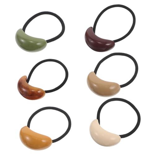 BIUDECO 6 Stück Geometrische Haargummis Elastische Haarbänder Haarschonend Metall Für Frauen Mädchen Strapazierfähig Schonend Für Empfindliche Kopfhaut von BIUDECO