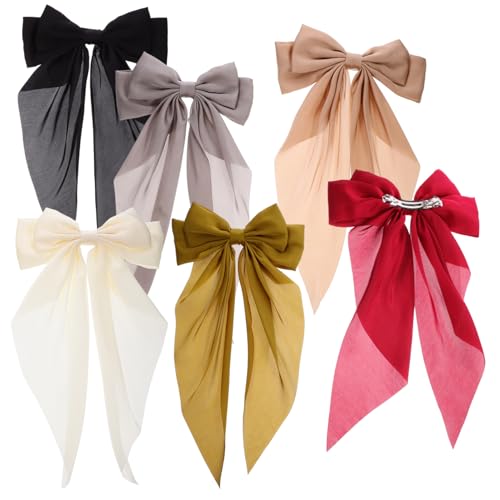 BIUDECO 6stücke Teiliges Haarspangen Mit Großen Schleifen Stilvolle Haarschmuck Für Mädchen Vielseitig Einsetzbar Für Jeden Anlass Sichere Befestigung Widerstandsfähige Materialien von BIUDECO
