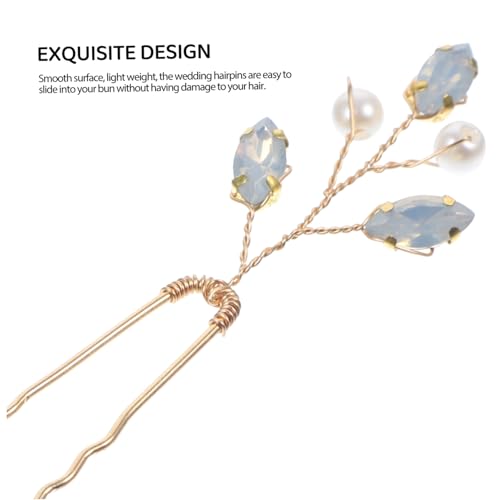 BIUDECO 6 Stück Teiliges Braut Haarschmuck U förmige Strass Haarnadeln für Frauen und Mädchen Glitzernde Hochzeits haarspangen Leicht Robust für Hochzeit Party und Festliche Anlässe von BIUDECO