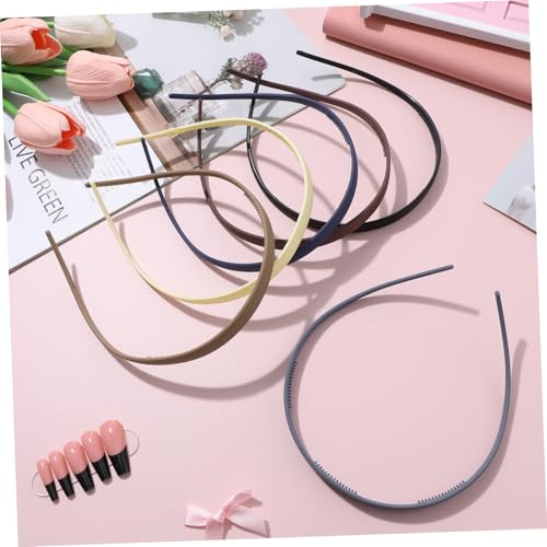 BIUDECO 6 Stück Teiliges Elastisches Stirnband für Damen Dünne Rutschfeste Plastik Haarbänder Geeignet für Brillenträgerinnen Vielseitig für Sport Alltag und Partys Bequeme Modisch und von BIUDECO