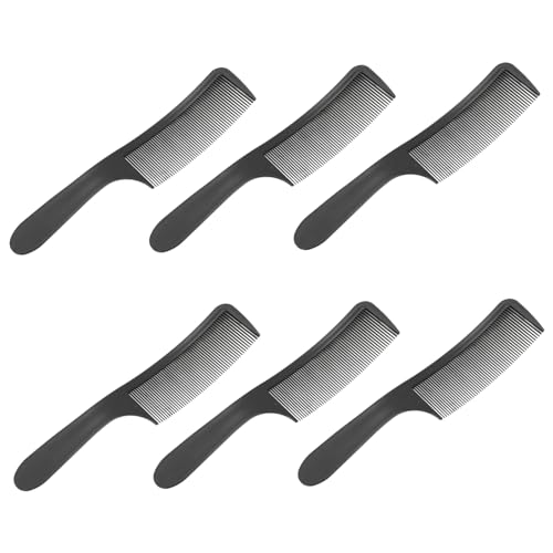 BIUDECO 6 Stück Teiliges Friseurkamm mit Flexiblem Borsten Schonend Entwirrend und Massierend Langlebiger Salon Haarkamm für Herren Kompakt und Leicht für Präzises Styling und Haarschnitt von BIUDECO