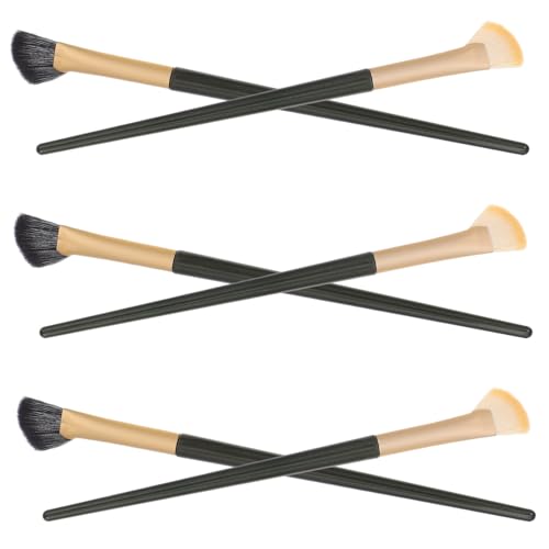 BIUDECO 6 Stück Teiliges Make Up Pinsel Nasenkontur Pinsel Schräg für Präzises Augen Make Up Concealer Lidschatten und Augenbrauen Kompakt Tragbar für Damen und Anfänger von BIUDECO