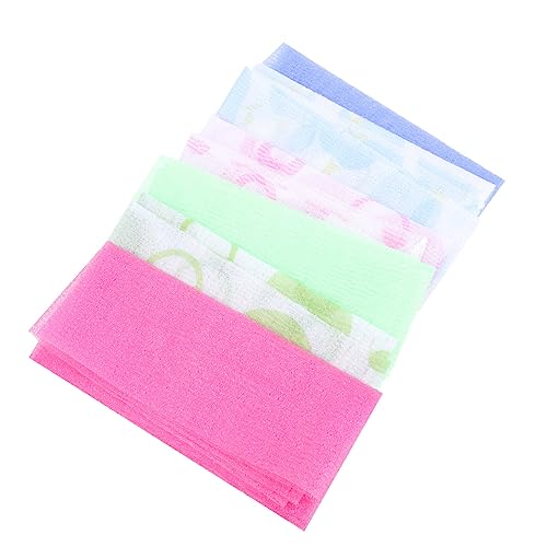 BIUDECO 6 Stück Teiliges Peeling Badetuch Hautfreundliche Langlebige Rücken und Körper Peeling Handtücher Leicht Kompakt zur Effektiven von Rücken Armen und Fersen für Täglichen Gebrauch von BIUDECO