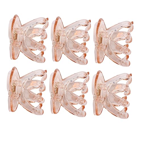 BIUDECO 6 Stück Teiliges Transparente Haarklammern Damen Rutschfeste Butterfly Hair Claw Clips mit Starkem Leichte und Praktische Haarspangen für Alltag und Reisen von BIUDECO