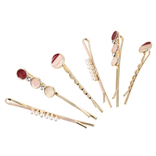 BIUDECO 6Stücke Herzhaarklammern aus Metall Strass Haarnadeln für Damen für Haarstyling und Alltag Leicht von BIUDECO
