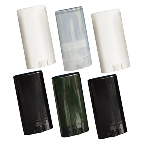 BIUDECO 6stücke Leere Lip Balm Behälter Tragbare Lippenbalsam Röhrchen Für Diy Zufällige Farben Ovaler Behälter Für Lippenpflege Und Lippenstifte von BIUDECO