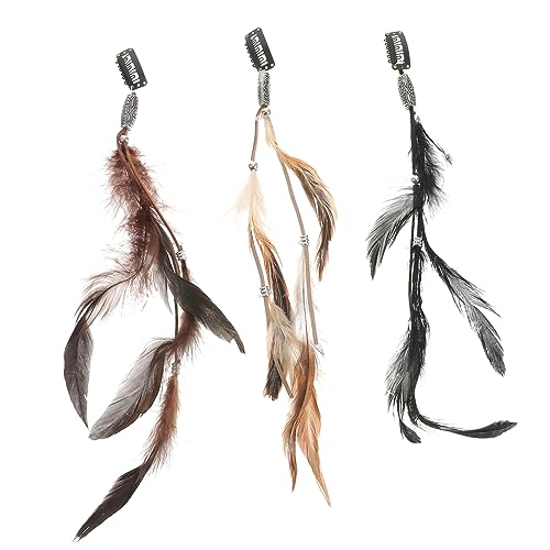 BIUDECO 6stücke Clip-in-haarverlängerungen Mit Dreadlocks Haarclips Für Frauen Vintage Piraten-haarschmuck Leicht Anzuwendendes Stirnband Für Partys Festivals Und Kostüme von BIUDECO