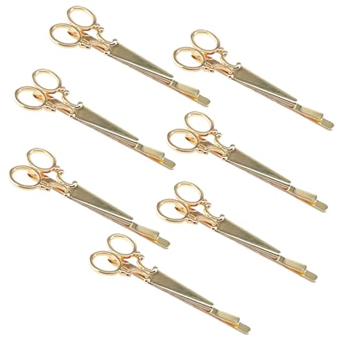 BIUDECO 7 Stück Teiliges Haarklammern Haarschmuck Damen Vintage Scheren Design Goldfarbene Haarspangen für Alltag Party Hochzeit Rutschfest und Stilvoll Vielseitig Kombinierbar von BIUDECO