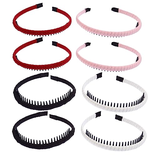 BIUDECO 8st Gezahntes Haarnadel-stirnband Stirnbänder Haarschmuck Mode-stirnband Frauen Haarband Kopfschmuck Haarband Frauen Stirnband Modisches Haarband Zahn Haarband Kamm Straße Damen von BIUDECO