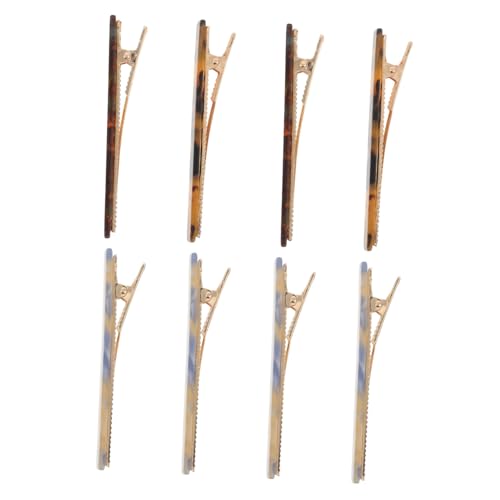 BIUDECO 8stücke Flache Haarspangen Für Damen Aus Acetat Rutschfeste Spangen Mit Retro-schildpatt-look Accessoires Für Schule Und Freizeit von BIUDECO
