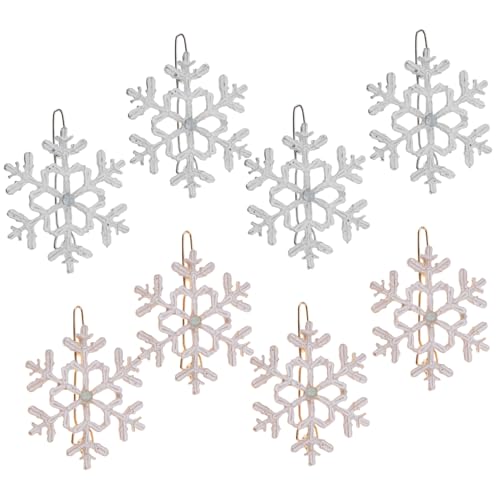 BIUDECO 8 Stück Teiliges Schneeflocken Haarspangen Weihnachtsdeko Haarschmuck für Mädchen Langlebige Haarklammern in Gold und Silber Festliche Styling Accessoires für Winter und Feiertage von BIUDECO