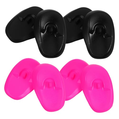 BIUDECO 8 Stück Teiliges Wasserdichte Ohrenschützer für Haarfärben Hautfreundliche Earmuffs Schwarz und Rosa Wiederverwendbar für Salon und Zuhause von BIUDECO