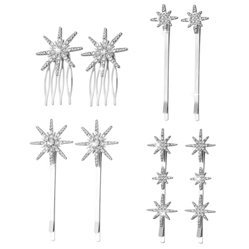 BIUDECO 8Stücke Teiliges Haarnadeln für Damen Funkelnde Haarstyling Nadeln Dekorative Haarschmuck für Hochzeiten und Besondere Anlässe Robust und Einfach zu Verwenden von BIUDECO