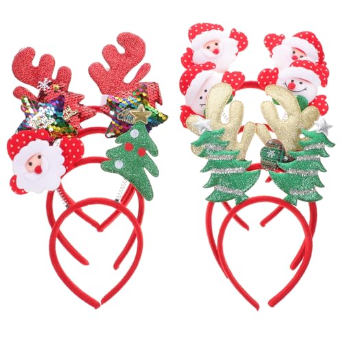 BIUDECO 8er Set Weihnachts Haarschmuck Kreative Haarreifen Mit Weihnachtsmann Schneemann Und Rentier Design Für Festliche Anlässe Und Partys von BIUDECO