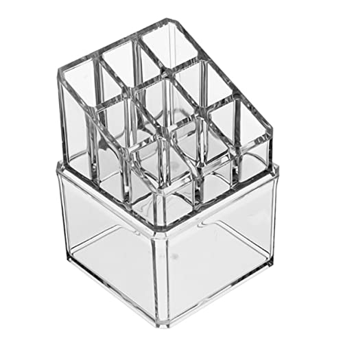 BIUDECO 1stück Lippenstifthalter Multifunktionale Kosmetik Aufbewahrungsbox Transparenter Organizer Für Schminktisch Für Lippenstifte Und Fächer Für Ordnung Und Übersichtlichkeit von BIUDECO