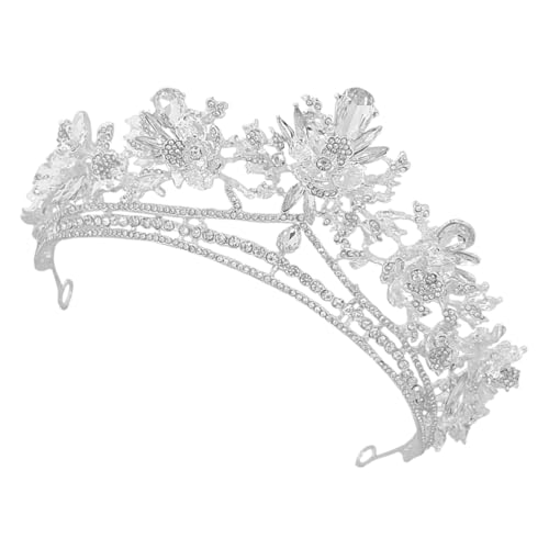 BIUDECO Barocke Kristallkrone für Damen Tiara für Hochzeiten Geburtstagsfeiern und Partys Funkelnder Haarschmuck mit Strasssteinen Perfektes Accessoire für Braut von BIUDECO
