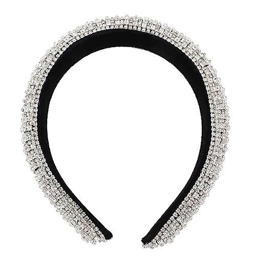 BIUDECO Braut Haarband mit Silbernen Strasssteinen Leichtes Cosplay Stirnband Hochwertiger Damen Haarschmuck für Hochzeit Party Tanz und Festliche Anlässe von BIUDECO