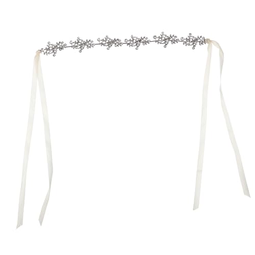 BIUDECO Braut Tiara Stirnband mit Funkelnden Strasssteinen Weißer Haarschmuck aus Langlebiger Legierung Kopfstück für Hochzeit Brautschmuck Perfektes Accessoire für Westliche von BIUDECO