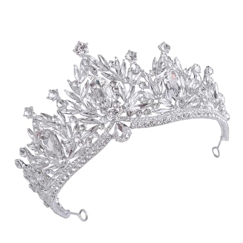 BIUDECO Brautkrone Damen Haarschmuck mit Funkelnden Strasssteinen Leichtes Silbernes Hochzeitsaccessoire für Hochzeit Abschlussball und Festliche Anlässe als von BIUDECO