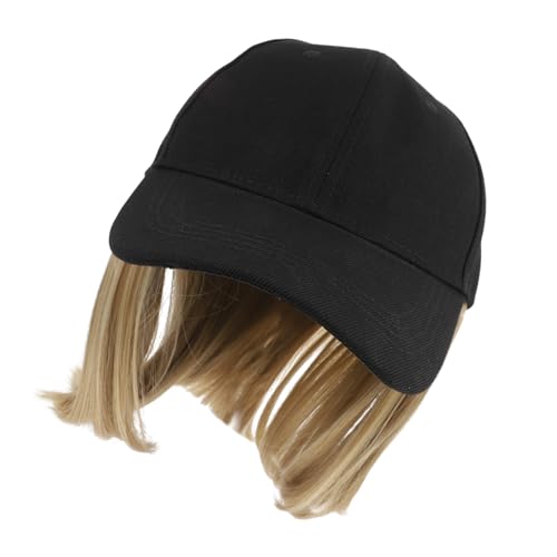 BIUDECO Kurze Glatte Perücke Hut Baseballkappe Perücke Haarverlängerung Perücke Für Frauen Perückenhut Für Frauen Elegant Und Modisch von BIUDECO