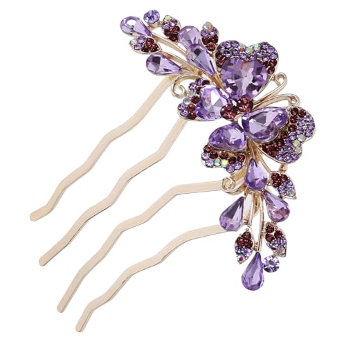 BIUDECO Damen Haarkamm mit Strass Zinkiger Haarclip für Hochzeiten Brautschmuck Eleganter Haarschmuck für Verschiedene Anlässe Leicht und Tragbar Geeignet für Haartypen von BIUDECO