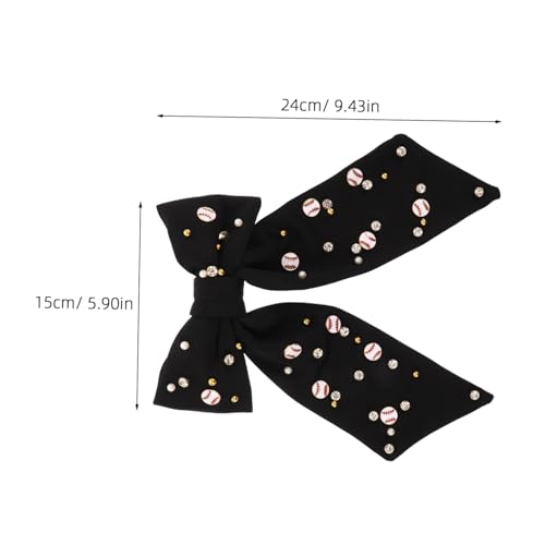 BIUDECO Dekorative Haarkarte Haarbänder für Frauen kleine dekorative Haarspangen Haarschleifen Retro-Haarspangen mit Strasssteinen Strass Barrette Glitzerkristallhaarnadel Stoff Schwarz von BIUDECO