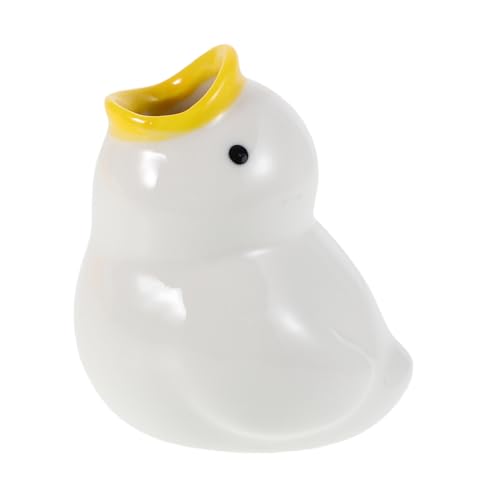 BIUDECO Kerntyp Lustiger Keramischer Zahnbürstenhalter Im Enten-Design Praktischer Organizer Für Badezimmer Und Reisen Geeignet Für Kleine Badezimmer Und Kinderzimmer von BIUDECO