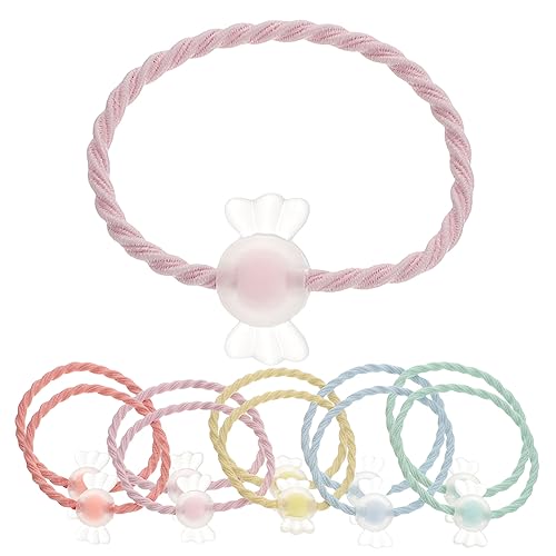 BIUDECO 20st Haargummi Einfädeln Elastischer Pferdeschwanzhalter Haarring Bindet Kopfbedeckungen Haargummis Aus Bändern Stretch-haargummi Elastisches Haarband Mädchen Armband Süssigkeit von BIUDECO