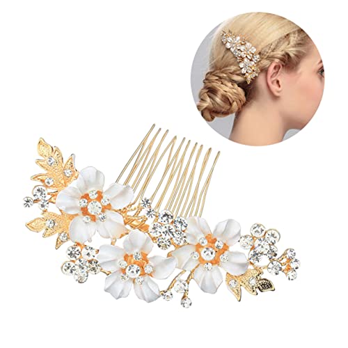 BIUDECO Tiara Frauen Setzen Kamm Ein Strass-haarnadel Frauen Strass Haarkamm Floraler Kopfschmuck Haarkamm Kopfbedeckung Zubehör Kleid Braut von BIUDECO