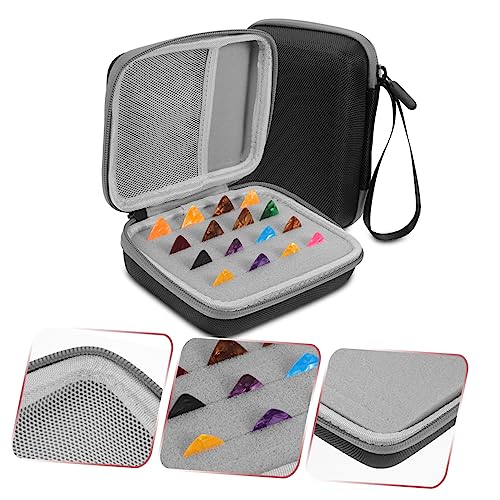 BIUDECO Gitarrenplektrum Aufbewahrungsbox Stabiles Leichtes Etui mit Reißverschluss Teiliges Gitarrenplektren Organizer Geeignet für Gitarre und Basszubehör Robustes Zufällige Farbe von BIUDECO