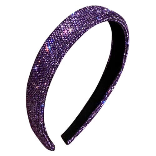 BIUDECO Glänzender Haarreif mit Strasssteinen Retro Haarband für Damen und Mädchen Elastisches Schonendes Haarschmuck Accessoire für Hochzeit Party und Festliche Anlässe von BIUDECO