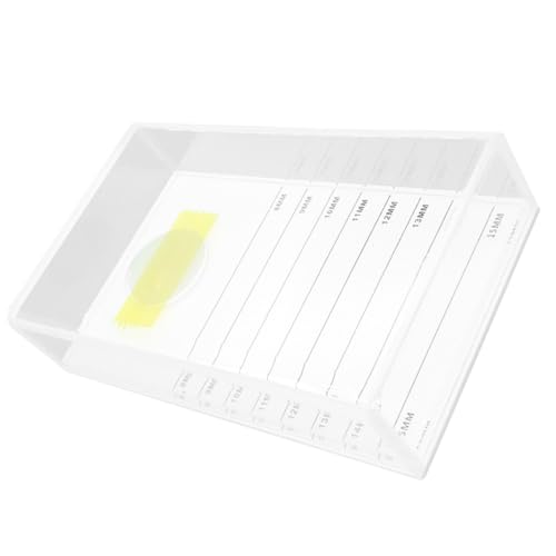 BIUDECO Grafting Eyelash Storage Box Weiß mit Deckel Staubdichter Lash Extension Organizer Transparentes Robust Material Praktisch für Wimpernverlängerung und Kosmetikstudio von BIUDECO