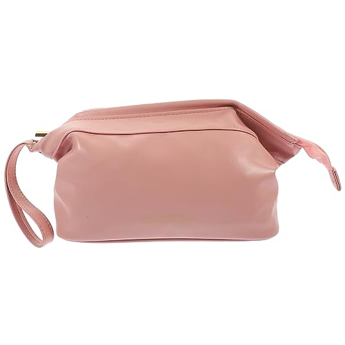 BIUDECO Große Kosmetiktasche aus Leder mit Reißverschluss Tragbarer Make Up Organizer für Damen Multifunktionale Kulturbeutel für Reisen Business und Alltag Kompakt und Handlich von BIUDECO