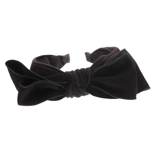 BIUDECO Großes Schwarzes Stoff Haarband mit Elegantem Schleifendesign Weiches Wiederverwendbares Haarschmuck für Damen Fest Sitzend Geeignet für Partys und Alltag Niedlicher Kopfschmuck von BIUDECO