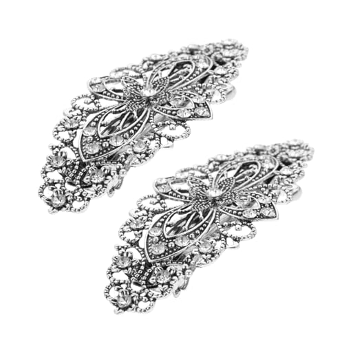 BIUDECO 2stücke Teilige Metall-haarspangen Blumenmuster Haarschmuck Für Damen Vintage-haarstyling-tools Fester Ziehen Für Anlässe von BIUDECO