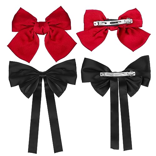 BIUDECO 4stücke Große Haarschleifen Clips Haarspangen Mit Bändern Für Damen Und Mädchen Für Partys Hochzeiten Und Alltag von BIUDECO
