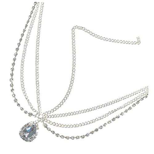 BIUDECO Braut Haarschmuck -Kette Für Hochzeiten Kopfkette Mit Kristallen Für Braut Verlobung Fotoshootings Und Besondere Anlässe von BIUDECO