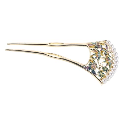 BIUDECO Haarnadel Aus Chinesische Vintage-haarnadel in U-form Mit Kunstperlenverzierungen Traditionelles Haaraccessoire Für Formelle Anlässe Für Frauen von BIUDECO