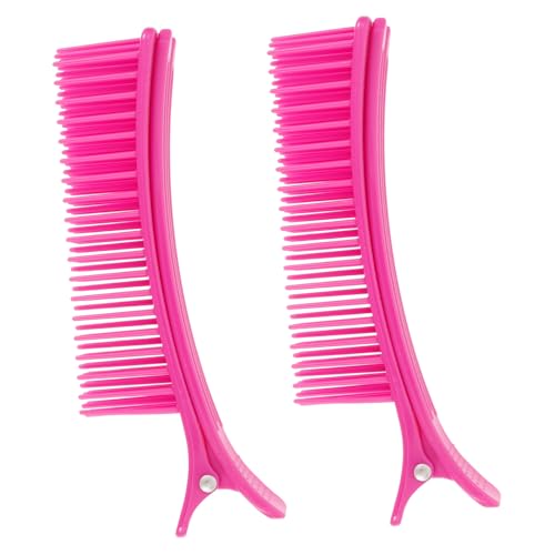 BIUDECO Haarschmuck Damen 2st Geschichteter Haarspangen Abteilen Haarspangen Zum Stylen Von Schnitten Haarstyling- Farbige Schienenclips Lockenwickler Haarvolumen-clip Violett Plastik von BIUDECO