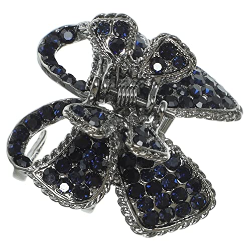 BIUDECO Haarschmuck Für Damen Und Mädchen Haarknotenklammer Mit Strasssteinen Kleiner Pferdeschwanzhalter Haarspange Hoher Pferdeschwanzhalter von BIUDECO