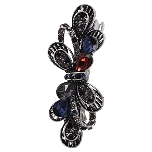BIUDECO Haarspange mit Strasssteinen Haarspange aus Metall Glitzernde Haarnadel für Damen Haarschmuck für Hochzeiten Modisches Accessoire für Bräute von BIUDECO