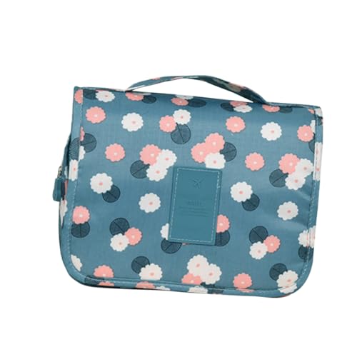 BIUDECO Hängende Kosmetiktasche Multifunktionale Kultur Und Toilettentasche Für Reisen Leichte Aufbewahrung Mit Reißverschluss Und Haken Blau Für Damen Und Mädchen von BIUDECO