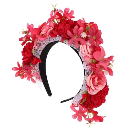 BIUDECO Inspirierter Roter Rosenhaarreif für Damen Künstliches Blumenschmuckstück für Halloween Feiern und Fotografie Vielseitiges Haaraccessoire BIUDECO Inspirierter Roter Rosenhaarreif für Damen Künstliches Blumenschmuckstück für Halloween Feiern und Fotografie Vielseitiges Haaraccessoire von BIUDECO